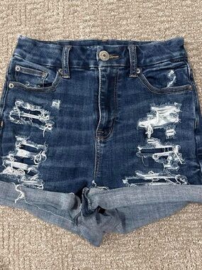 American Eagle Curvy High-Rise Denim Shorts